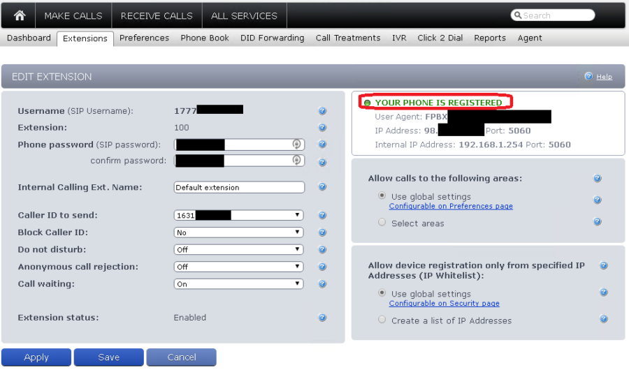 FreePBX – Setup SIP Trunk Through Callcentric – TCP Techs